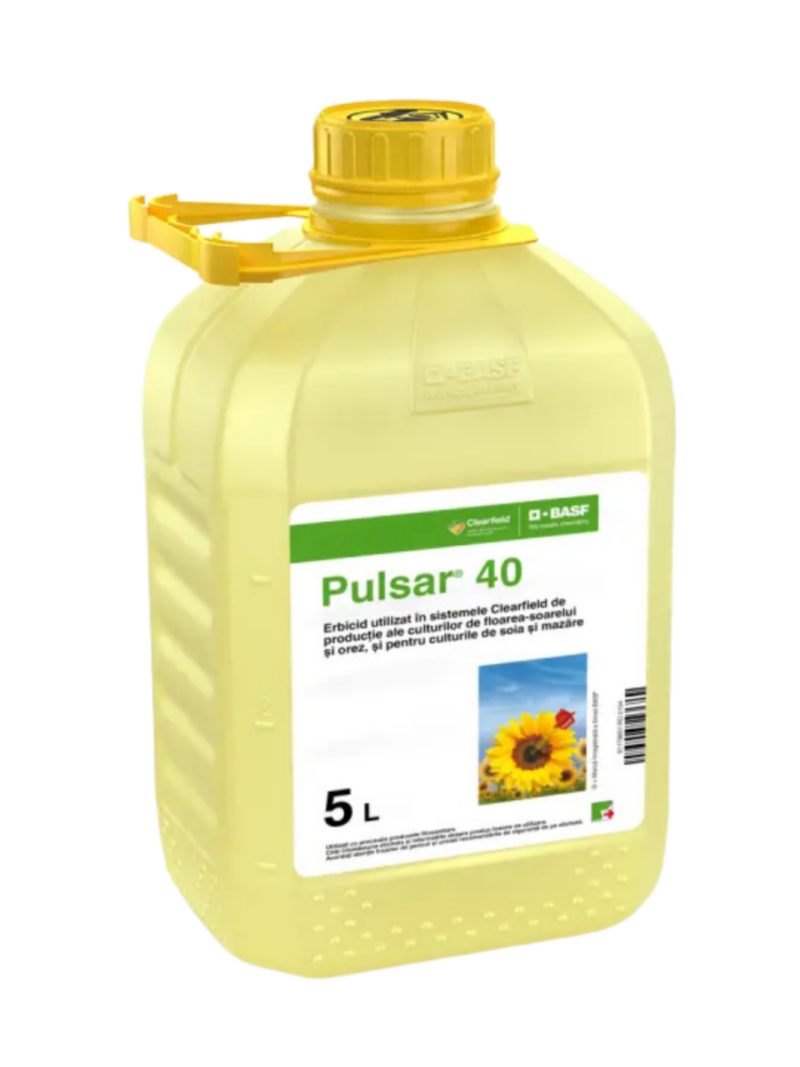 Erbicid PULSAR 40 - 5 Litri, Imazamox, Floarea Soarelui, Mazare, Soia, Orez, BASF