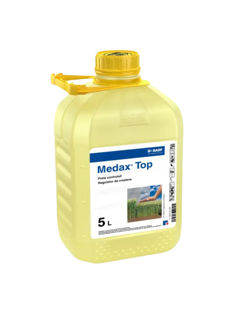 Regulator de creștere MEDAX TOP - 5 Litri, Cereale, Grâu, Orz, Secară, Triticale, BASF