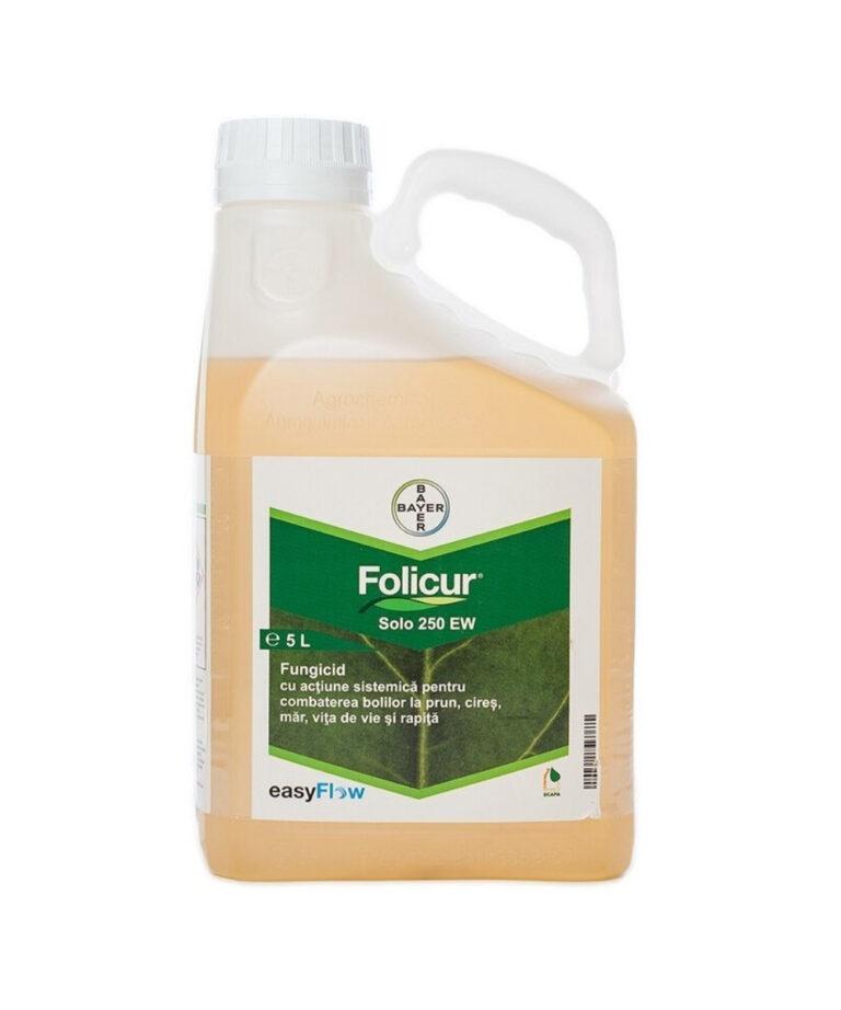 Fungicid FOLICUR SOLO 250 EW, 5 Litri, Pomi fructiferi, Viță de vie, Rapiță, BAYER