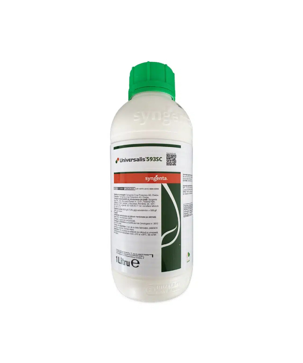 Fungicid UNIVERSALIS 593 SC - 1 Litru, Sistemic, Azoxistrobin 93,5 g_l + Folpet 500 g_l, Viță de vie, Syngenta