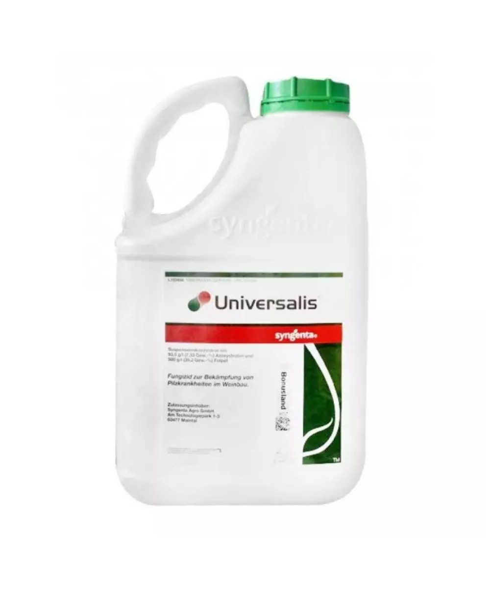 Fungicid UNIVERSALIS 593 SC - 10 Litri, Sistemic, Azoxistrobin 93,5 g_l + Folpet 500 g_l, Vita de vie, Syngenta