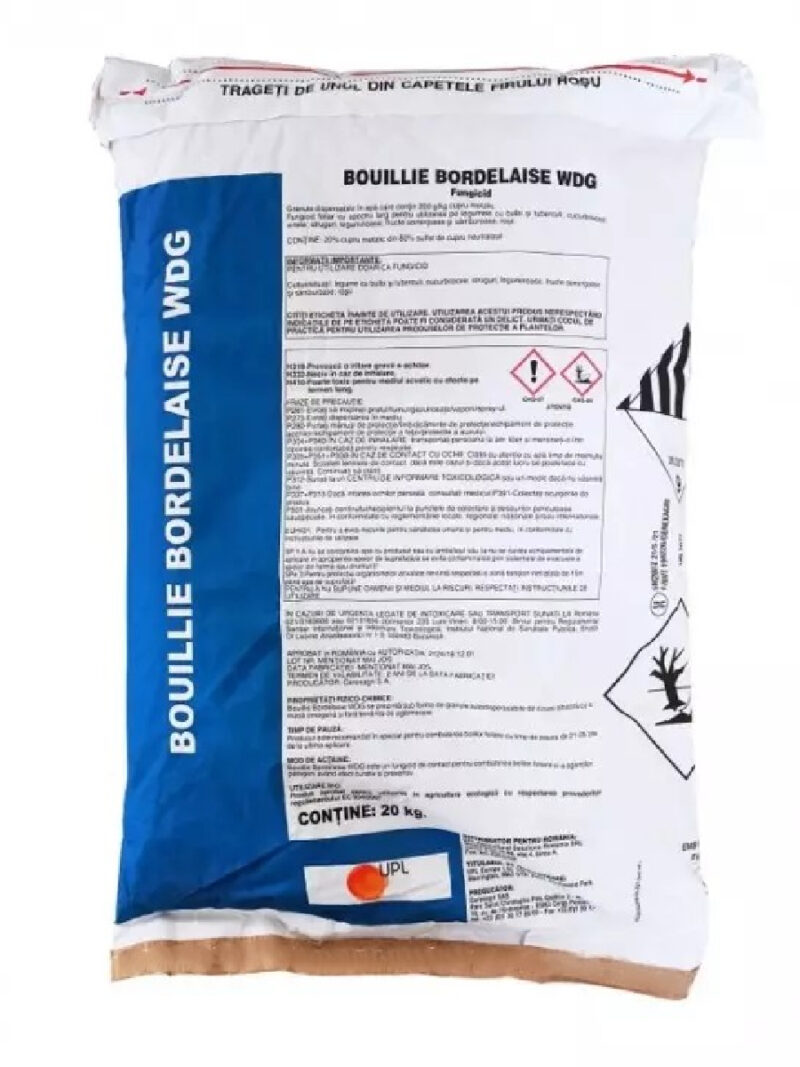Fungicid ZEAMA BORDELEZE BOUILLE BORDELAISE - 20 kg, Cupru metalic, UPL