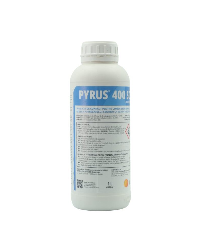 Fungicid PYRUS 400 SC - 1 Litru, Putregai cenusiu, Rapan, UPL