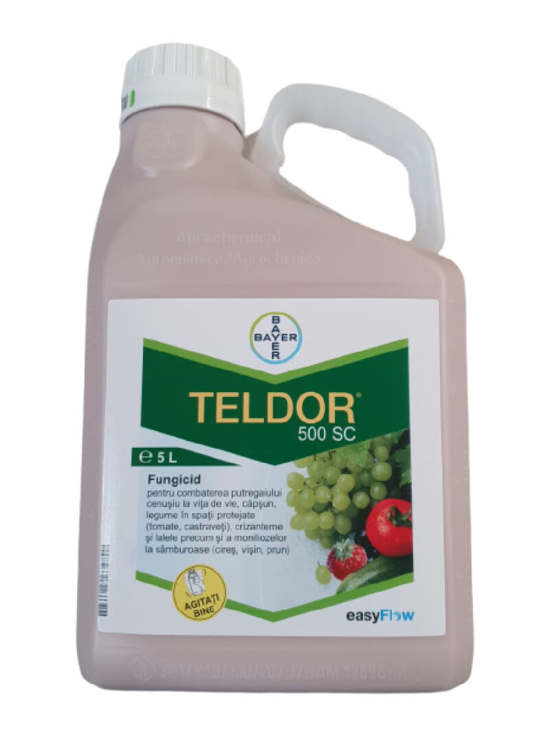 Fungicid TELDOR 500 SC - 5 Litri, Sistemic, Putregai cenusiu, Monilioza, Bayer