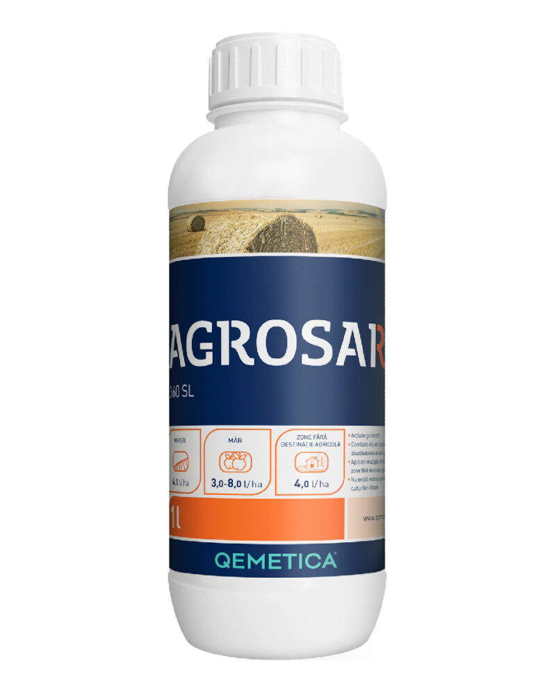 Erbicid Total AGROSAR 360 SL - 1 Litru, Glifosat 360 g_l, QEMETICA