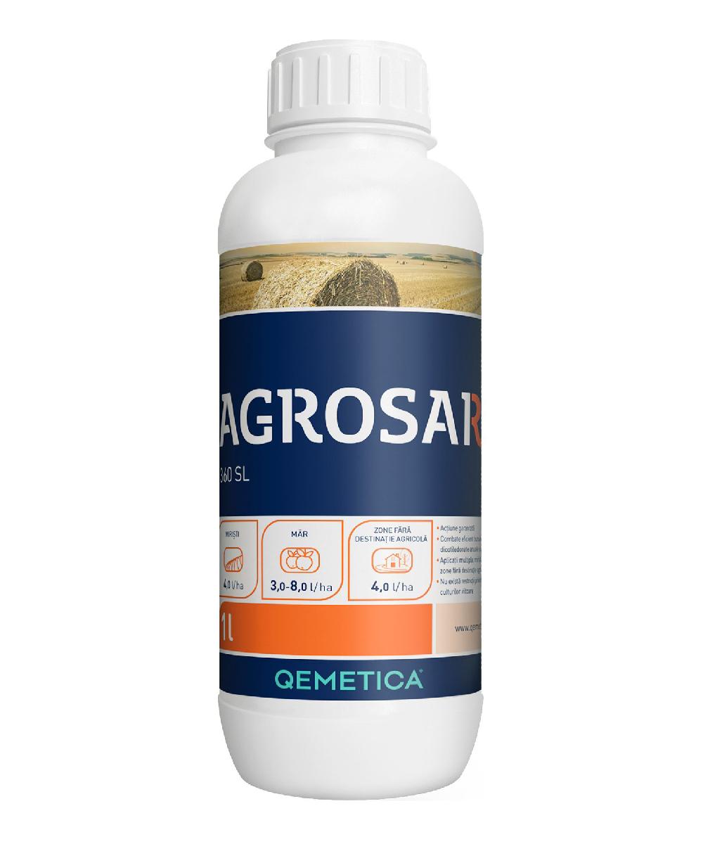 Erbicid Total AGROSAR 360 SL - 1 Litru, Glifosat 360 g_l, QEMETICA