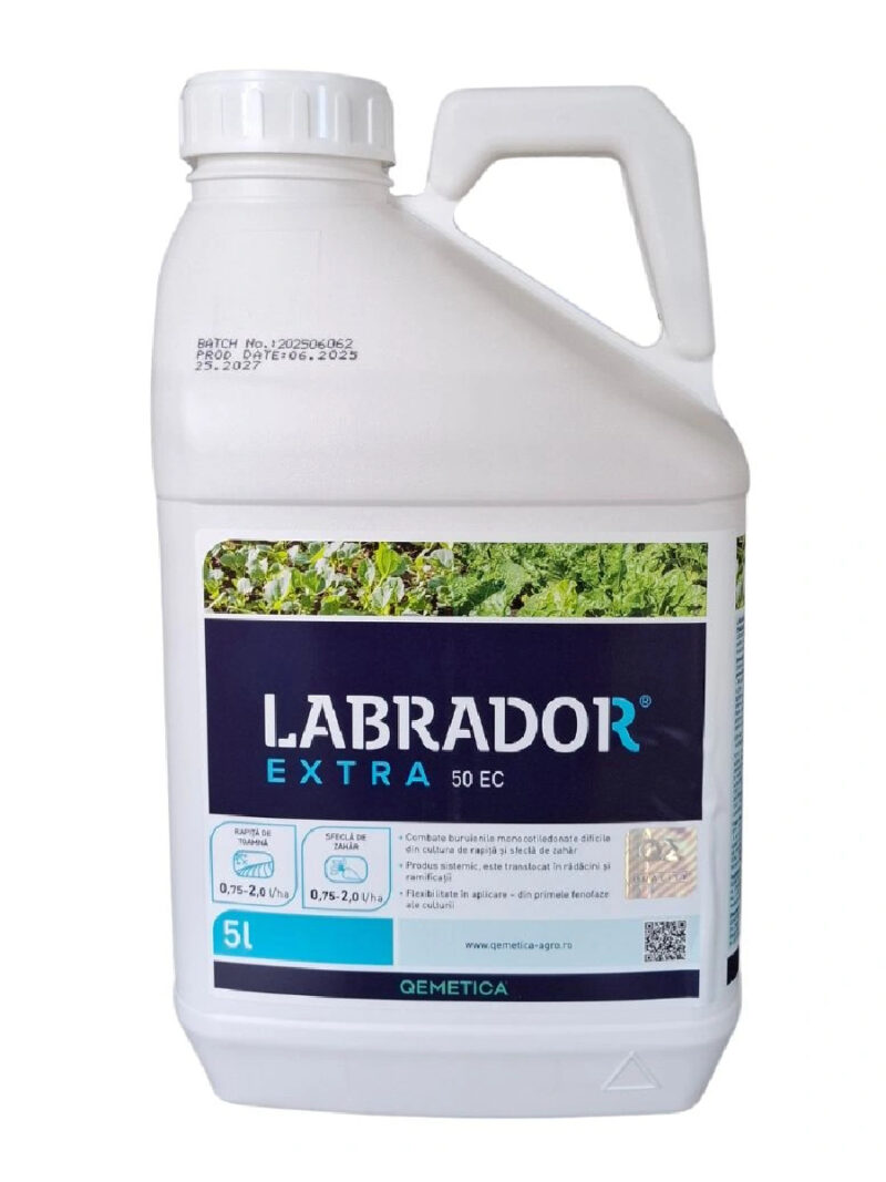 Erbicid graminicid LABRADOR EXTRA 50 EC - 5 Litri, Rapita de toamna, Sfecla de zahar, QEMETICA