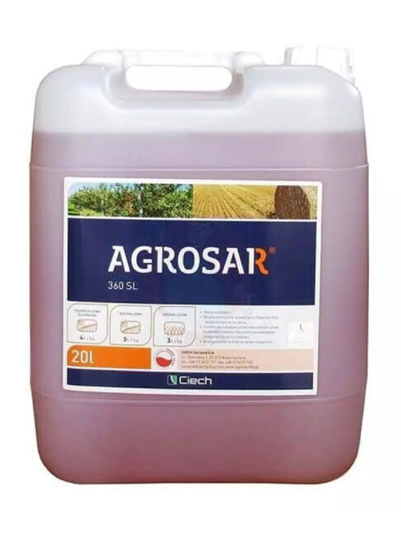 Erbicid Total AGROSAR 360 SL - 20 Litri, Glifosat 360 g/l, QEMETICA