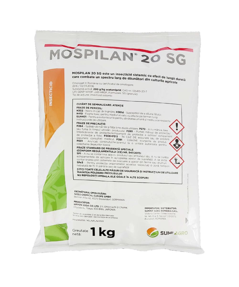 Insecticid MOSPILAN 20 SG - 1 kg, Acetamiprid, Sistemic, Sumi Agro Insecticid MOSPILAN 20 SG - 1 kg, Acetamiprid, Sistemic, Sumi Agro