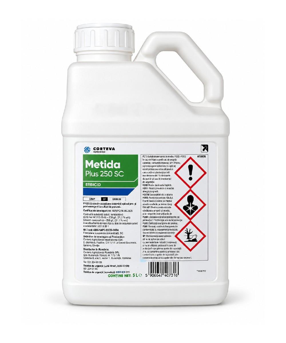 Erbicid METIDA PLUS 250 SC - 5 Litri, Preemergent, Porumb, Corteva