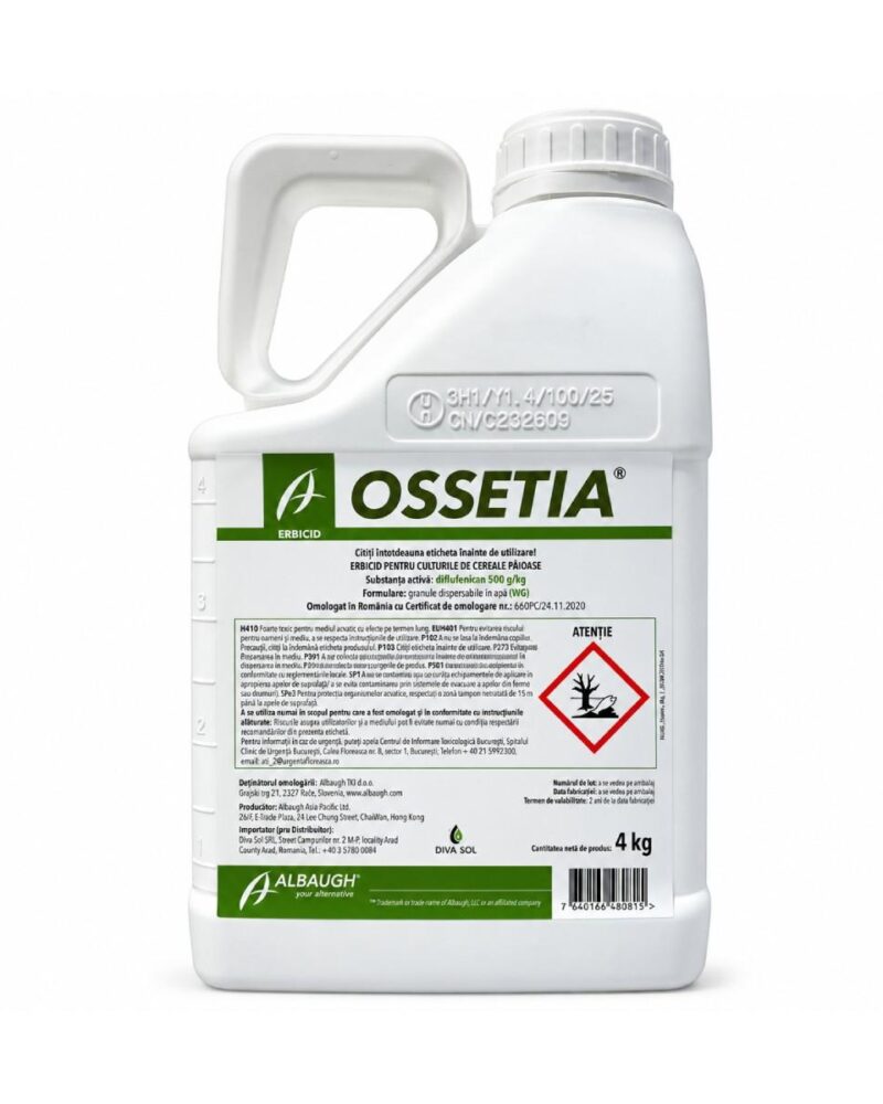 Erbicid OSSETIA 500 WG - 4 kg, Diflufenican, Cereale, Albaugh