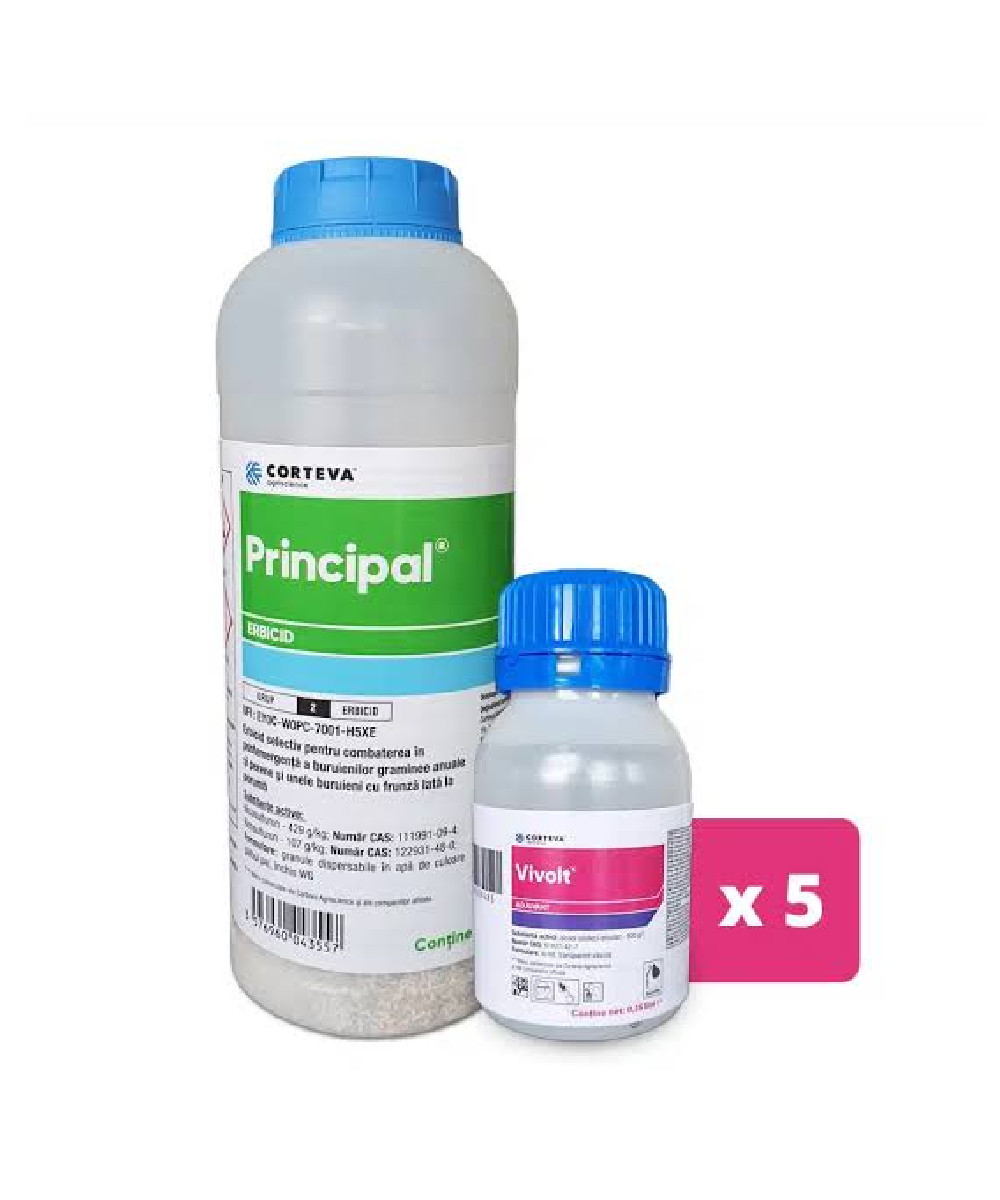 Erbicid porumb PRINCIPAL - 450 g + Adjuvant VIVOLT_TREND - 1,25 Litri, Corteva Erbicid porumb PRINCIPAL - 450 g + Adjuvant VIVOLT/TREND - 1,25 Litri, Corteva