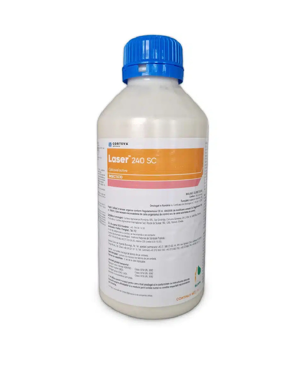 Insecticid LASER 240 SC - 1 Litru, Contact, Pomi fructiferi, Vita de vie, Legume, Corteva Insecticid LASER 240 SC - 1 Litru, Contact, Pomi fructiferi, Vita de vie, Legume, Corteva